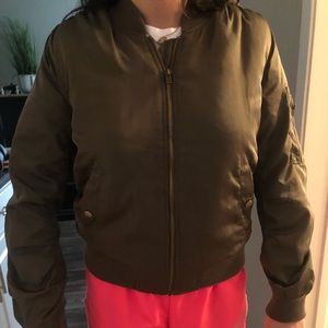 Army Green Bomber Jacket